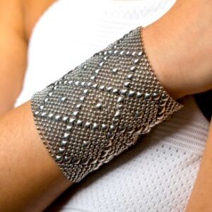 SG LIQUID METAL B11-AS ANTIQUE SILVER BRACELET BY SERGIO GUTIERREZ